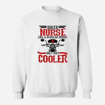 Nurse Biker Motorcycle Rider Nursing Student Gift Sweat Shirt - Seseable