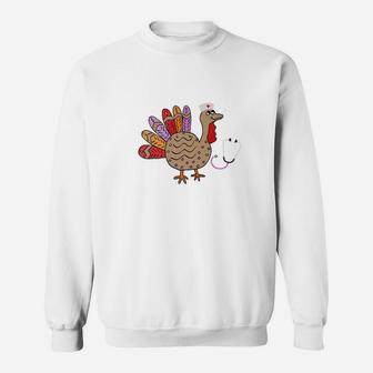 Nurse Thanksgiving Turkey November, nurse gifts Sweat Shirt - Seseable