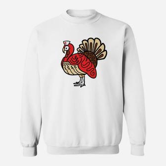 Nurse Turkey Funny Cute Thanksgiving Day Gift Sweat Shirt - Seseable