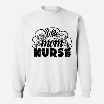 On Yellow Wife Mom Nurse Mothers Day Sweat Shirt - Seseable