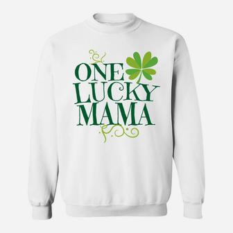One Lucky Mama Vintage St Patricks Day Women Sweat Shirt - Seseable