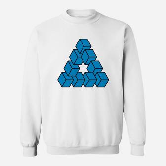 Optical Illusion - Impossible Figure Bag Sweat Shirt - Seseable