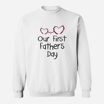 Our First Fathers Day Dad Baby Matching Set Sweat Shirt - Seseable