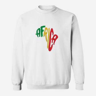 Outline Africa Unity Ethiopian Continent Pan Africa Sweatshirt - Seseable