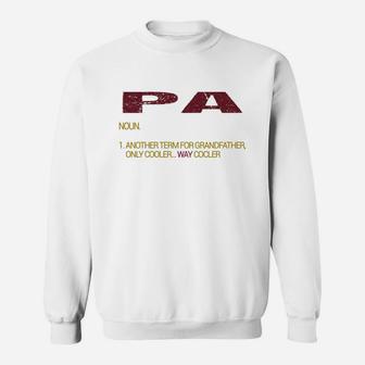 Pa Funny Grandfather Definition Distressed Retro Men Gift Sweat Shirt - Seseable