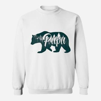 Papa Bear Funny Design For Dads Gift Idea Sweat Shirt - Seseable