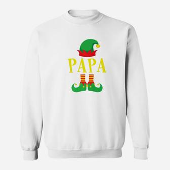 Papa Elf Christmas Shirt Family Matching Pajama Gift Sweat Shirt - Seseable