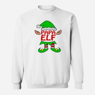 Papa Elf Dad Mom Family Matching Christmas Sweat Shirt - Seseable