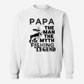 Papa Legend Fishing Cute Fathers Day Gift Sweat Shirt - Seseable