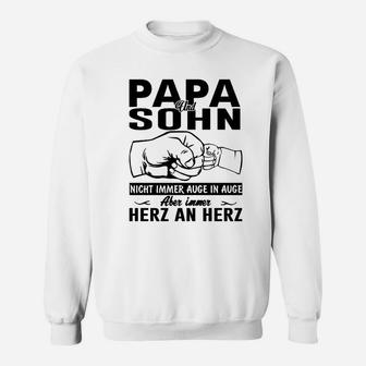 Papa und Sohn Faustgruß Sweatshirt, Väterliche Liebe Design - Seseable