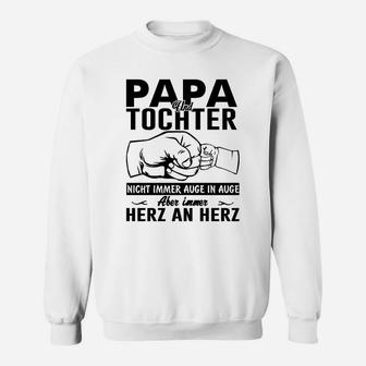 Papa und Tochter Herz an Herz Sweatshirt, Familienbindung Tee - Seseable