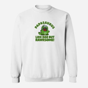Papasaurus Italian Dad Cute Dinosaur Family Shirt Sweat Shirt - Seseable