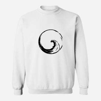 Peace Wave In Enso Circle Sweat Shirt - Seseable