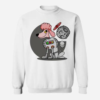 Pink Dog Astronaut Cute Cartoon Dog Galaxy Space Sweatshirt - Seseable