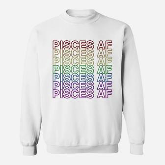 Pisces Af Gay Pride Rainbow Repeat Plastic Thank You Bag Sweat Shirt - Seseable