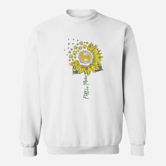 Pittie Mom Sunflower Pitbull Lover Gifts Dog Mom Mama Sweat Shirt - Seseable