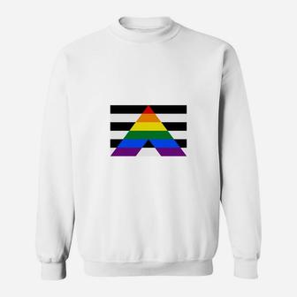 Pride Flag Straight Ally Pride Flag Sweat Shirt - Seseable