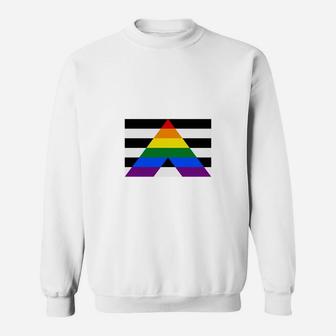 Pride Flag Straight Ally Pride Flag Sweatshirt - Seseable