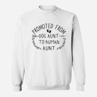 Promoted From Dog Aunt To Human Aunt Sweat Shirt - Seseable
