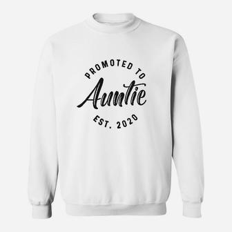 Promoted To 2020 Cute Funny New Aunt Sister Gift Sweat Shirt - Seseable