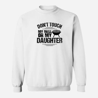 Protective Daddy Shirt Daughter Dad Barbecue Grilling Gift Sweat Shirt - Seseable