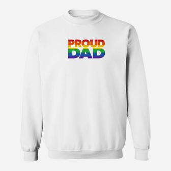Proud Dad Gay Pride Shirt Lgb For Father Lgbtq Sweat Shirt - Seseable