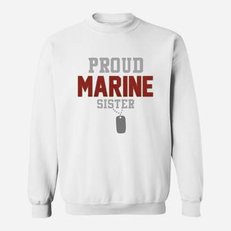 Proud Marine Sister Sweat Shirt - Seseable