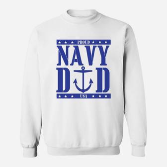 Proud Navy Dad s Sweat Shirt - Seseable