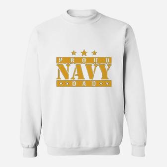 Proud Navy Dad Sweat Shirt - Seseable