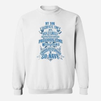 Proud Navy Mom. Sailor - Soldier - Military Sweat Shirt - Seseable