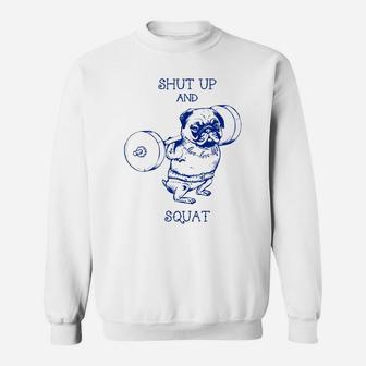 Pug Squat Gyms Sweat Shirt - Seseable