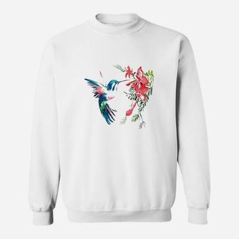 Rainbow Color Hummingbird Funny Bird Lover Gift Sweat Shirt | Seseable UK