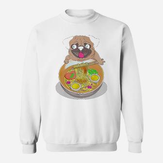 Ramen Noodles Pugs Sweat Shirt - Seseable