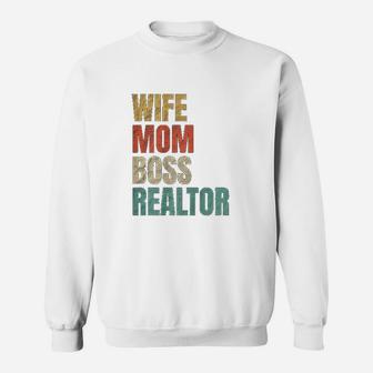Realtor Mom Cute Lady Wife Mom Boss Realtor Sweat Shirt - Seseable