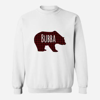Red Plaid Bubba Bear Buffalo Matching Family Pajama Sweat Shirt - Seseable