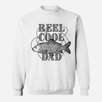Reel Cool Dad Funny Fathers Day Fishing Gift For Husband Fisherman Sweat Shirt - Seseable