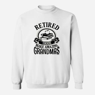 Retirement Grandma Gift Retired Teacher Ladies Sweat Shirt - Seseable