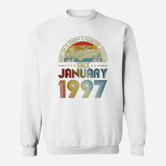 Retro 25th Years Old Gift Vintage January 1997 Sweat Shirt - Seseable