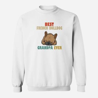 Retro Best French Bulldog Grandpa Funny Sweat Shirt - Seseable