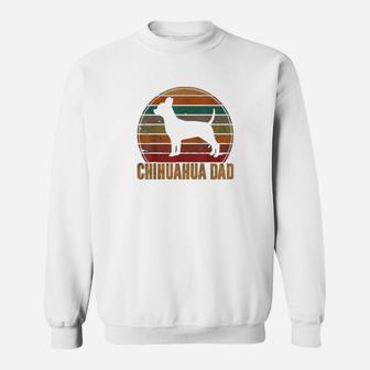 Retro Chihuahua Dad Gift Chi-chi Daddy Dog Owner Pet Father Sweat Shirt - Seseable