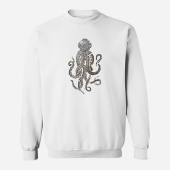 Retro Scuba Deep Sea Octopus Release The Kraken Vintage Gift Sweat Shirt | Seseable UK