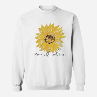 Rise And Shine Farm Country Casual Sunflower Graphic Sweat Shirt | Seseable CA