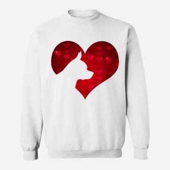 Romantic I Love My Chihuahua Dog Valentines Day Sweat Shirt - Seseable