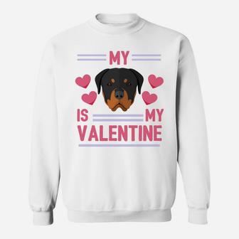 Rottweiler Valentine Boys Kids Dog Puppy Lovers Gift Sweat Shirt - Seseable