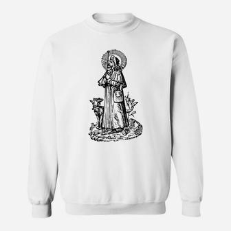 Saint With Dog Religious Icon Art Dtf529a Sweat Shirt - Seseable