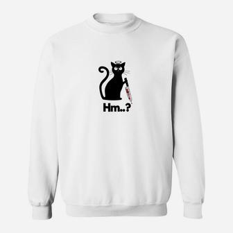 Schwarze Katze Halloween Outift Sweatshirt - Seseable
