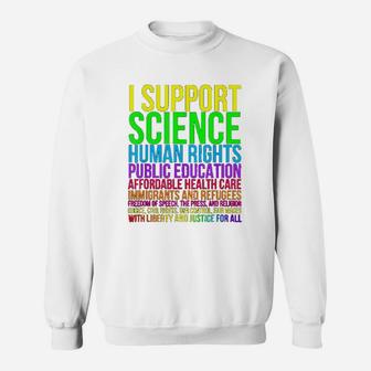Science Human Rights Education Health Care Freedom Message Sweat Shirt - Seseable