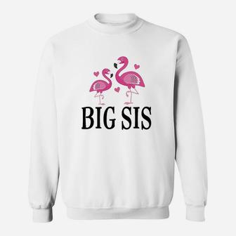 Sister Announcement Flamingo Sister Sweat Shirt - Seseable