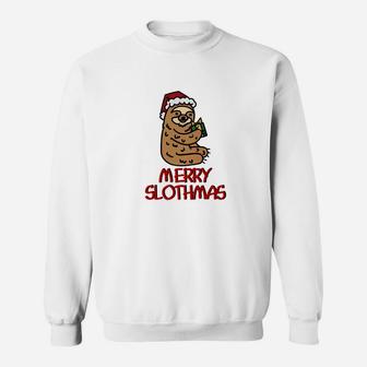 Sloth Merry Christmas Sloth Gift Christmas Sweat Shirt - Seseable