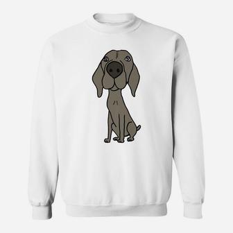 Smilespets Funny Cute Weimaraner Dog Art Sweat Shirt - Seseable